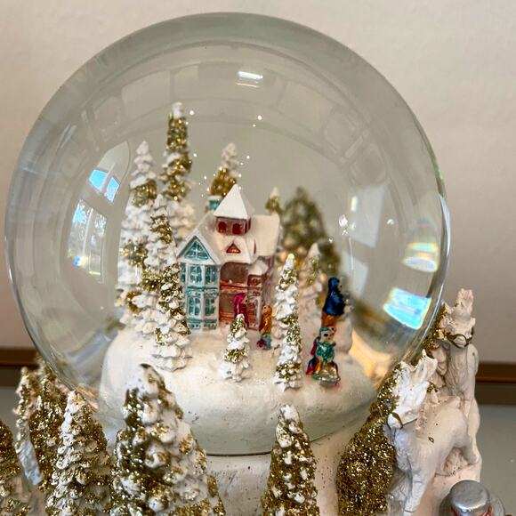 Martha Stewart Musical Santa Christmas Village Water Snow Globe NEW - Picture 11 of 16